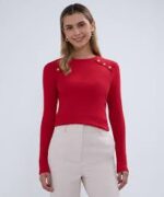 Camiseta manga larga dama Rojo - Imagen 3