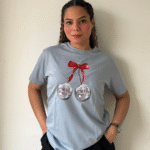 Camiseta estampada Cereza disco coquette