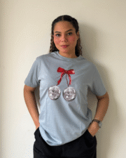 Camiseta estampada Cereza disco coquette