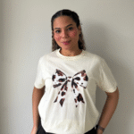 Camiseta Lazo Animal Print- Vainilla.