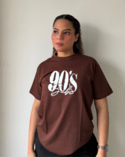 Camiseta estampada 90´s baby - Café - Imagen 2