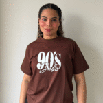 Camiseta estampada 90´s baby - Café