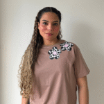 Camiseta estampada Flower Pop-Mocca