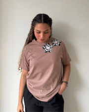 Camiseta estampada Flower Pop-Mocca - Imagen 3