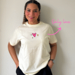 Camiseta estampada Only love- Vainilla.