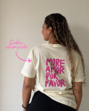 Camiseta estampada Only love- Vainilla. - Imagen 2